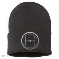 5 Speed Manual Transmission Dogleg Gear Shift Pattern Car Sustainable Knit Beanie thumb 0