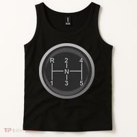 5 Speed Manual Transmission Dogleg Gear Shift Pattern Car Tank Top thumb 2