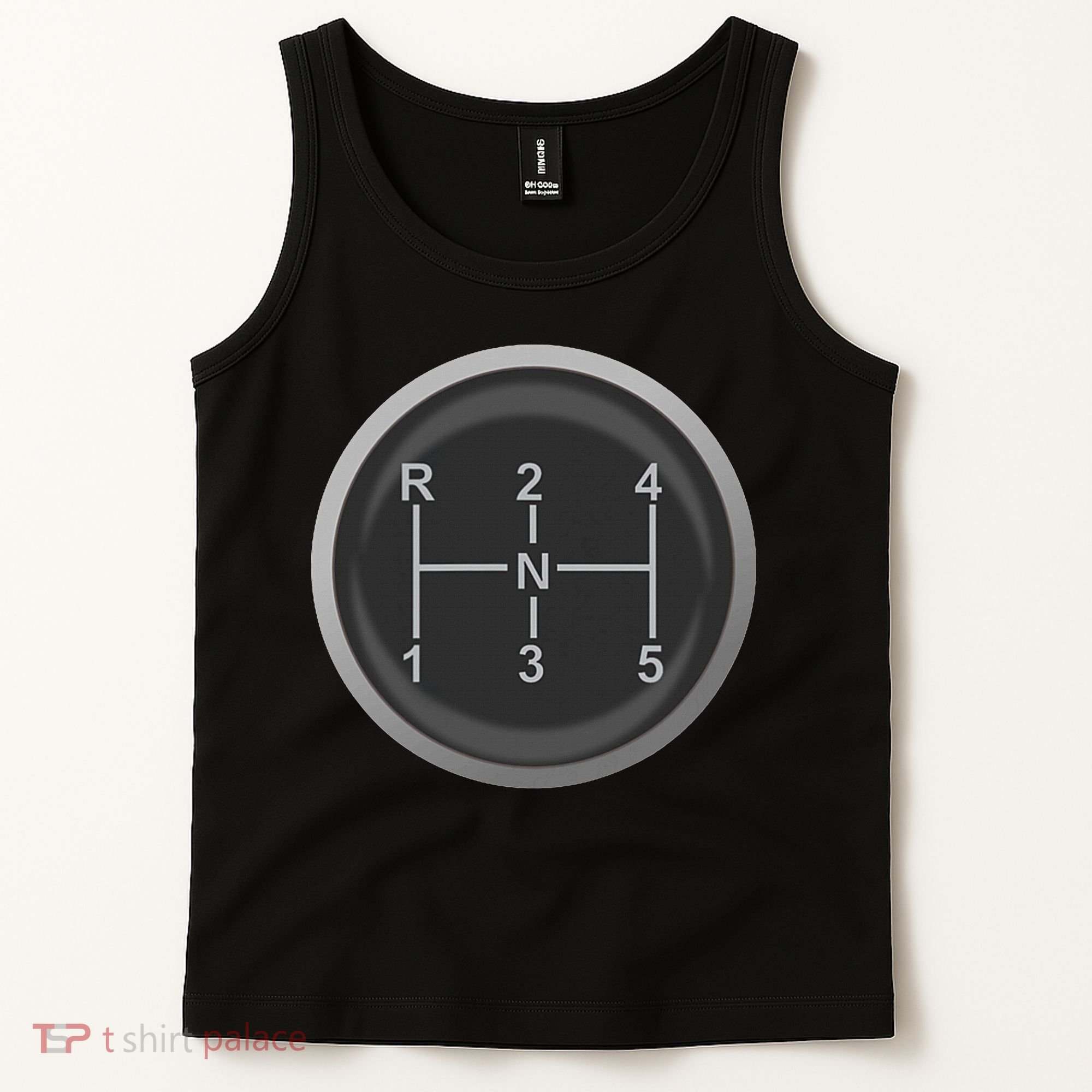 5 Speed Manual Transmission Dogleg Gear Shift Pattern Car Tank Top