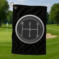 5 Speed Manual Transmission Dogleg Gear Shift Pattern Car Golf Towel thumb 1