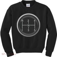5 Speed Manual Transmission Dogleg Gear Shift Pattern Car Kids Sweatshirt thumb 0
