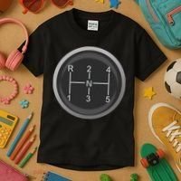 5 Speed Manual Transmission Dogleg Gear Shift Pattern Car Kids T-Shirt thumb 3