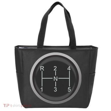 5 Speed Manual Transmission Dogleg Gear Shift Pattern Car Tote Bag