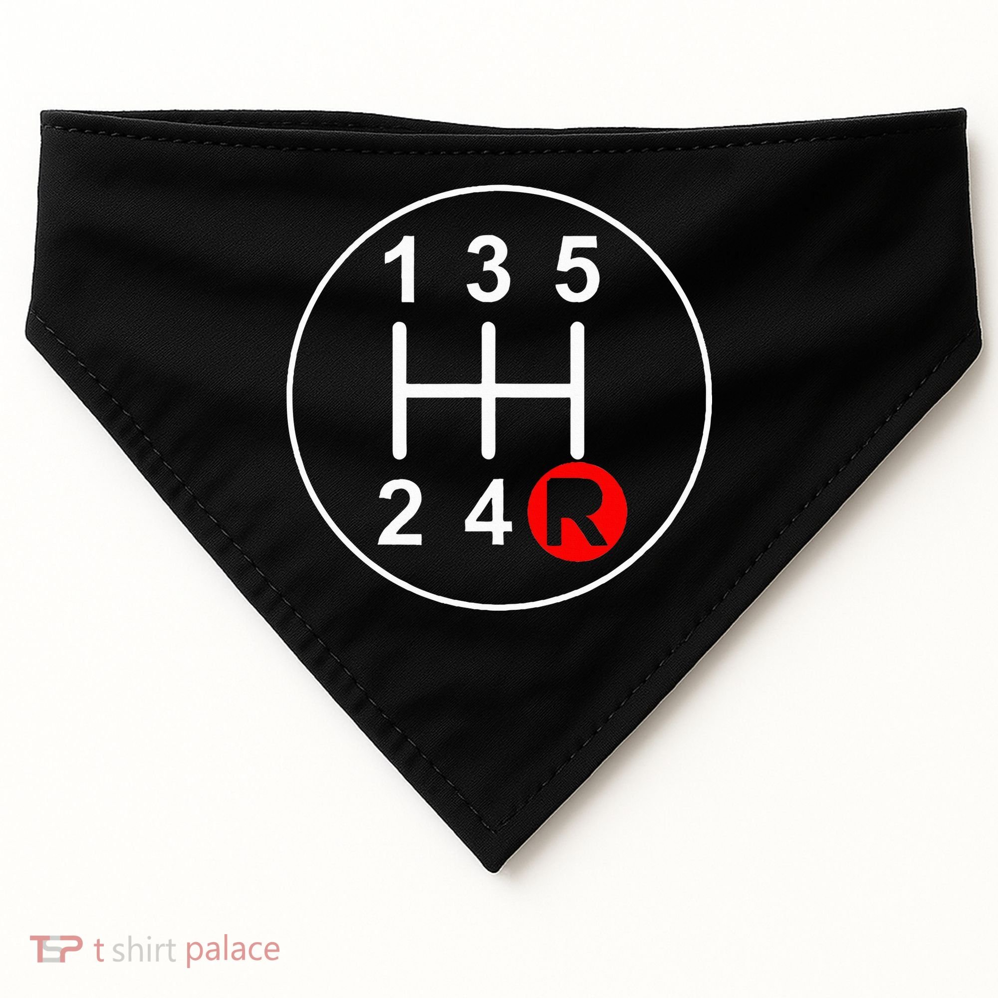 5 Speed Manual Transmission Stick Shift Car Enthusiast USA-Made Doggie Bandana