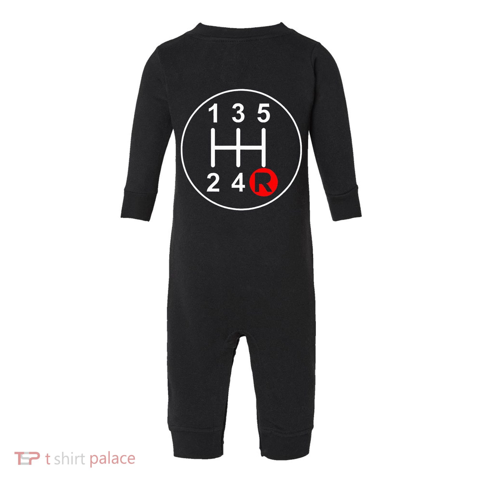 5 Speed Manual Transmission Stick Shift Car Enthusiast Infant Fleece One Piece