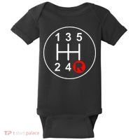 5 Speed Manual Transmission Stick Shift Car Enthusiast Baby Bodysuit thumb 0