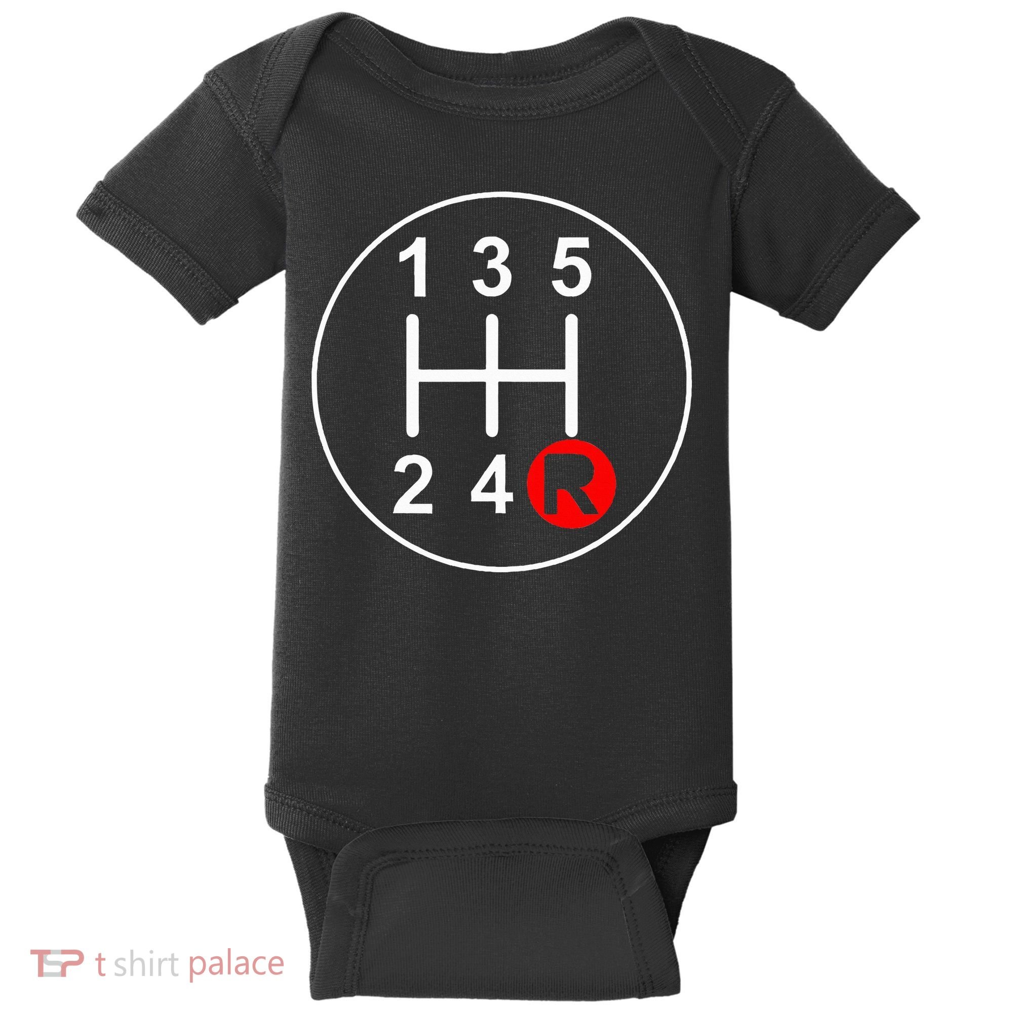5 Speed Manual Transmission Stick Shift Car Enthusiast Baby Bodysuit