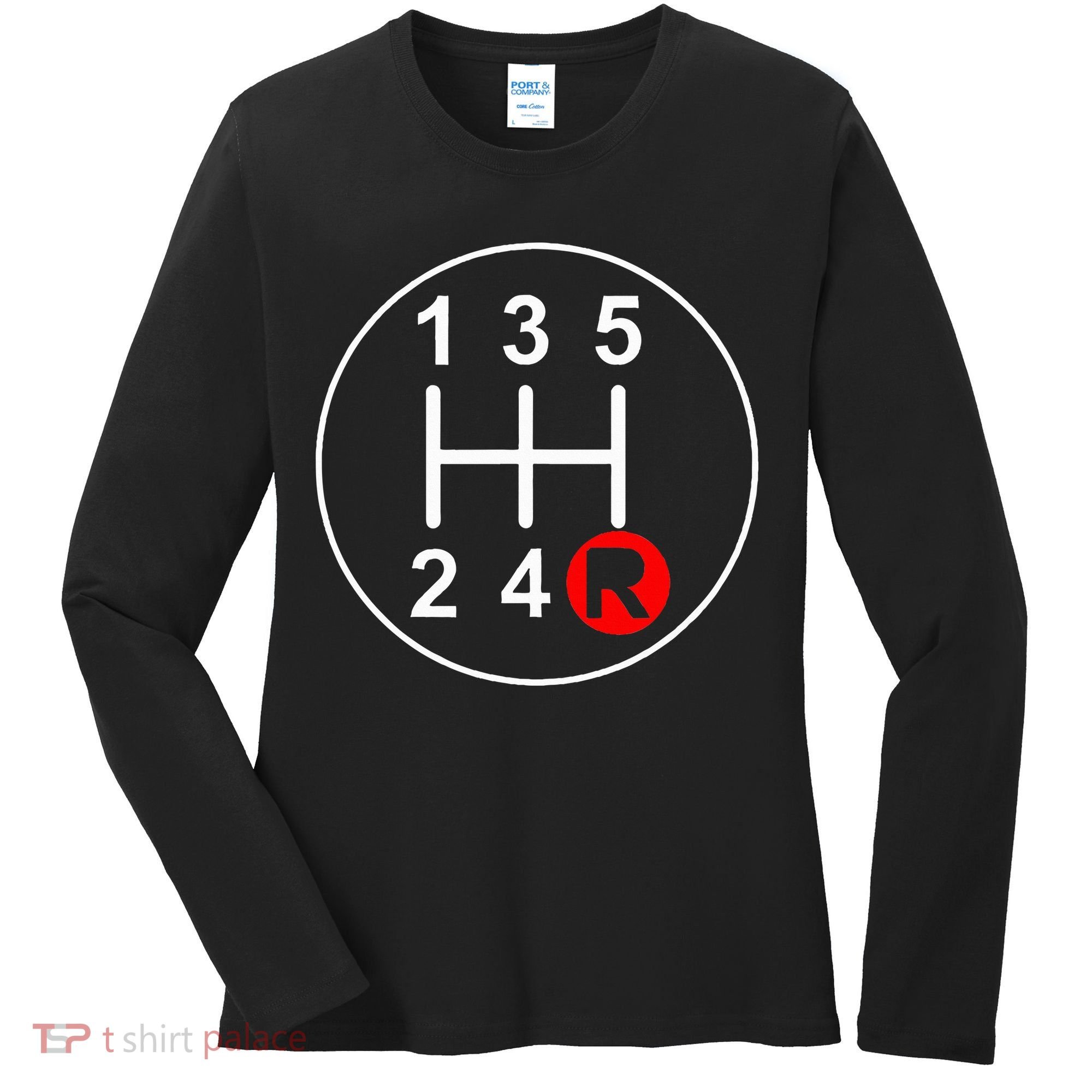 5 Speed Manual Transmission Stick Shift Car Enthusiast Women's Long Sleeve Shirt
