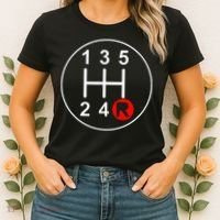 5 Speed Manual Transmission Stick Shift Car Enthusiast Women's T-Shirt thumb 2