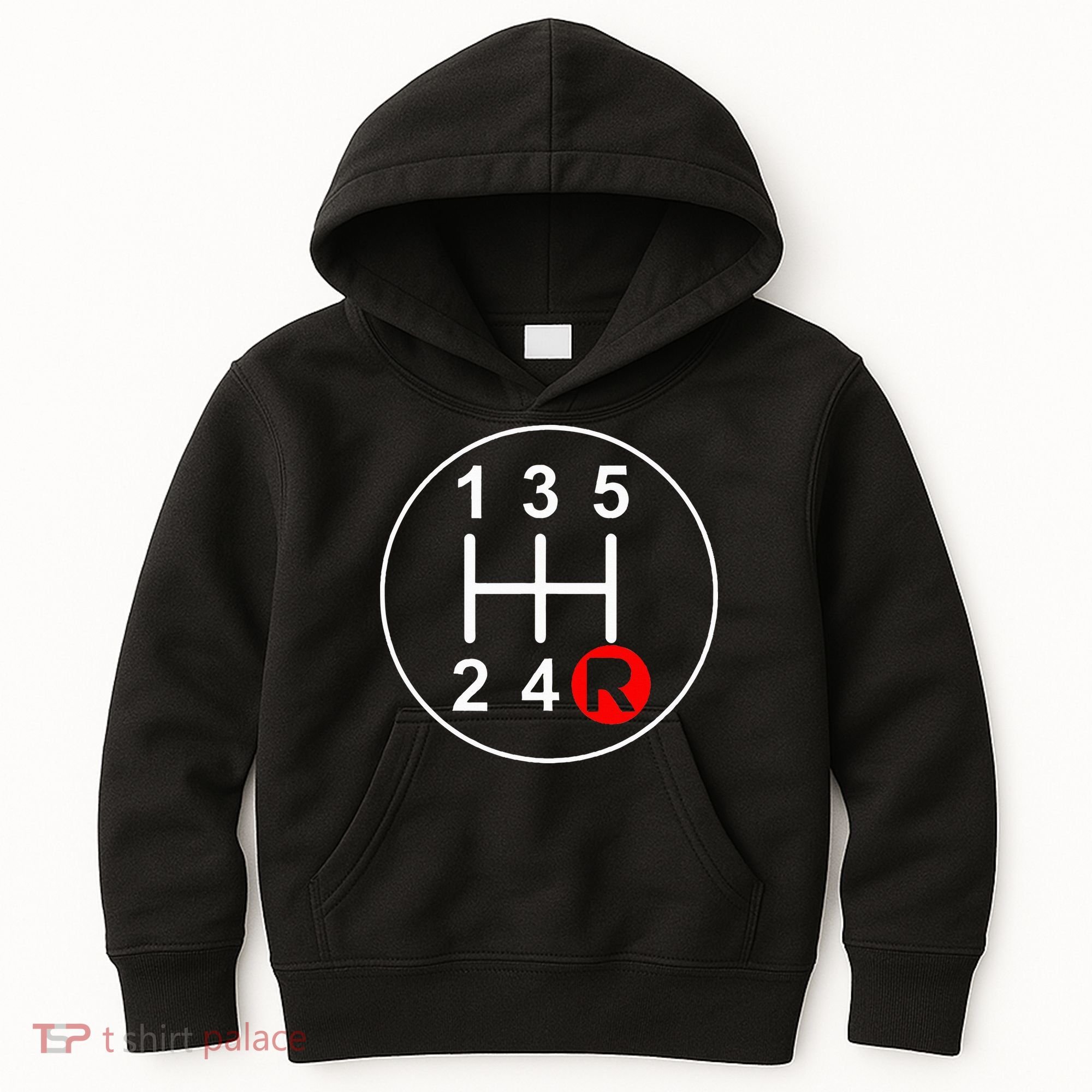 5 Speed Manual Transmission Stick Shift Car Enthusiast Kids Hoodie
