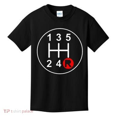 5 Speed Manual Transmission Stick Shift Car Enthusiast Kids T-Shirt