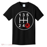5 Speed Manual Transmission Stick Shift Car Enthusiast Kids T-Shirt thumb 0