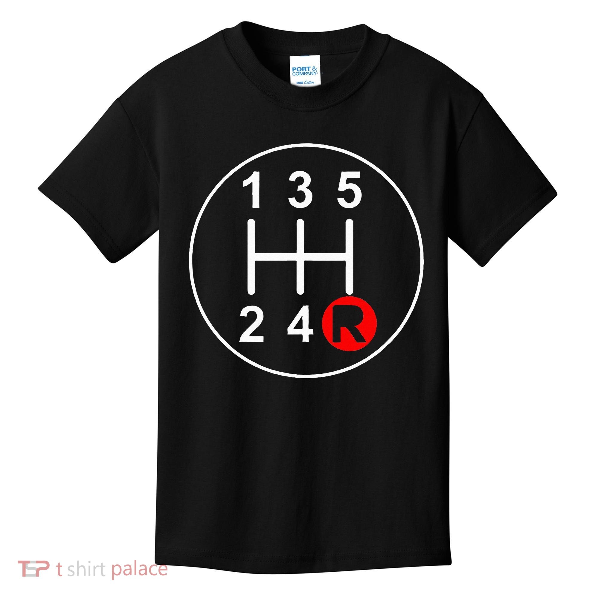 5 Speed Manual Transmission Stick Shift Car Enthusiast Kids T-Shirt
