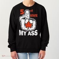 51st State My Ast Middlefinger Funny Canada Flag Patriotic Women's Sweatshirt thumb 0