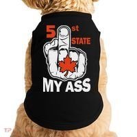 51st State My Ast Middlefinger Funny Canada Flag Patriotic Doggie Tank thumb 0