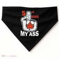 51st State My Ast Middlefinger Funny Canada Flag Patriotic USA-Made Doggie Bandana thumb 0