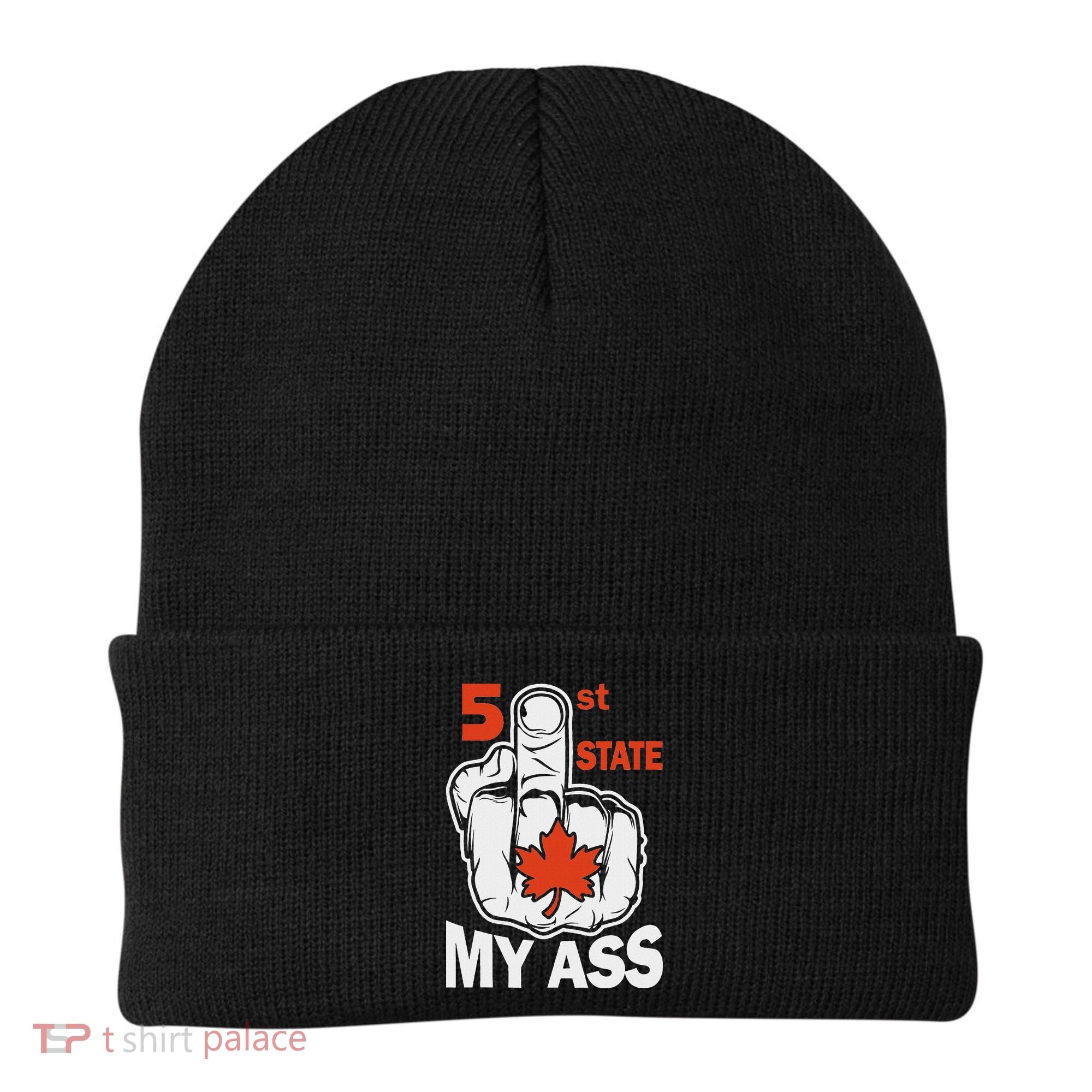 51st State My Ast Middlefinger Funny Canada Flag Patriotic Beanie