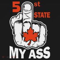 51st State My Ast Middlefinger Funny Canada Flag Patriotic Women's Hoodie thumb 2