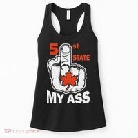 51st State My Ast Middlefinger Funny Canada Flag Patriotic Women's Tank Top thumb 0
