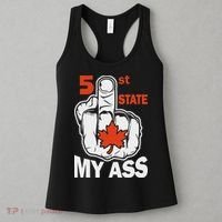 51st State My Ast Middlefinger Funny Canada Flag Patriotic Women's Tank Top thumb 3