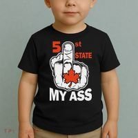 51st State My Ast Middlefinger Funny Canada Flag Patriotic Toddler T-Shirt thumb 2