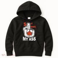 51st State My Ast Middlefinger Funny Canada Flag Patriotic Kids Hoodie thumb 0