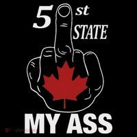51 St State My Ass Funny Canada Middle Finger Ornament thumb 1
