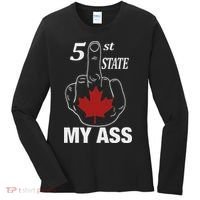 51 St State My Ass Funny Canada Middle Finger Women's Long Sleeve Shirt thumb 0