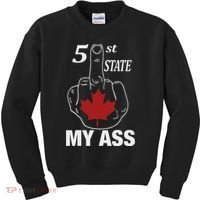 51 St State My Ass Funny Canada Middle Finger Kids Sweatshirt thumb 0
