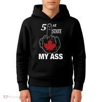 51 St State My Ass Funny Canada Middle Finger Kids Hoodie thumb 4