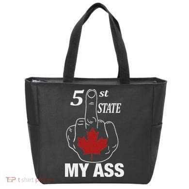51 St State My Ass Funny Canada Middle Finger Tote Bag