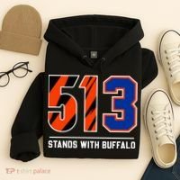 513 Stands With Buffalo Love For 3 Pray For Damar Hoodie thumb 4