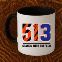 513 Stands With Buffalo Love For 3 Pray For Damar Coffee Mug thumb 2