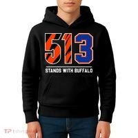 513 Stands With Buffalo Love For 3 Pray For Damar Kids Hoodie thumb 4