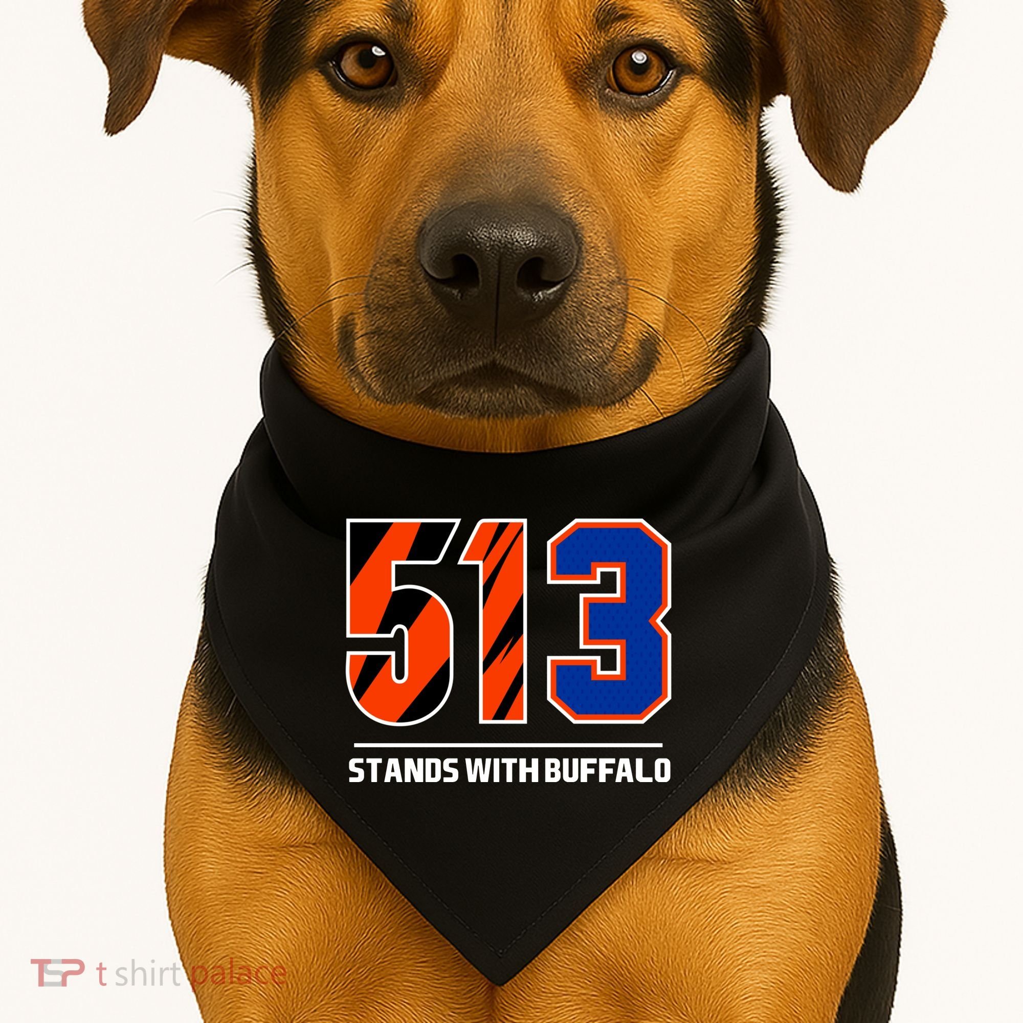 513 Stands With Buffalo USA-Made Doggie Bandana