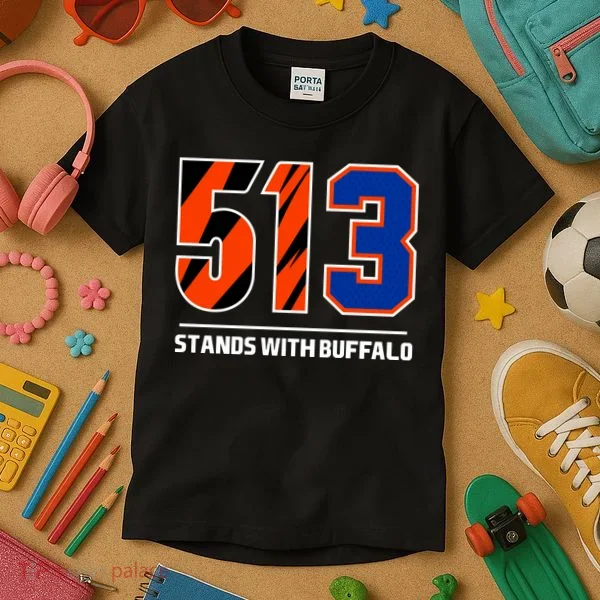 513 Stands With Buffalo Kids T-Shirt