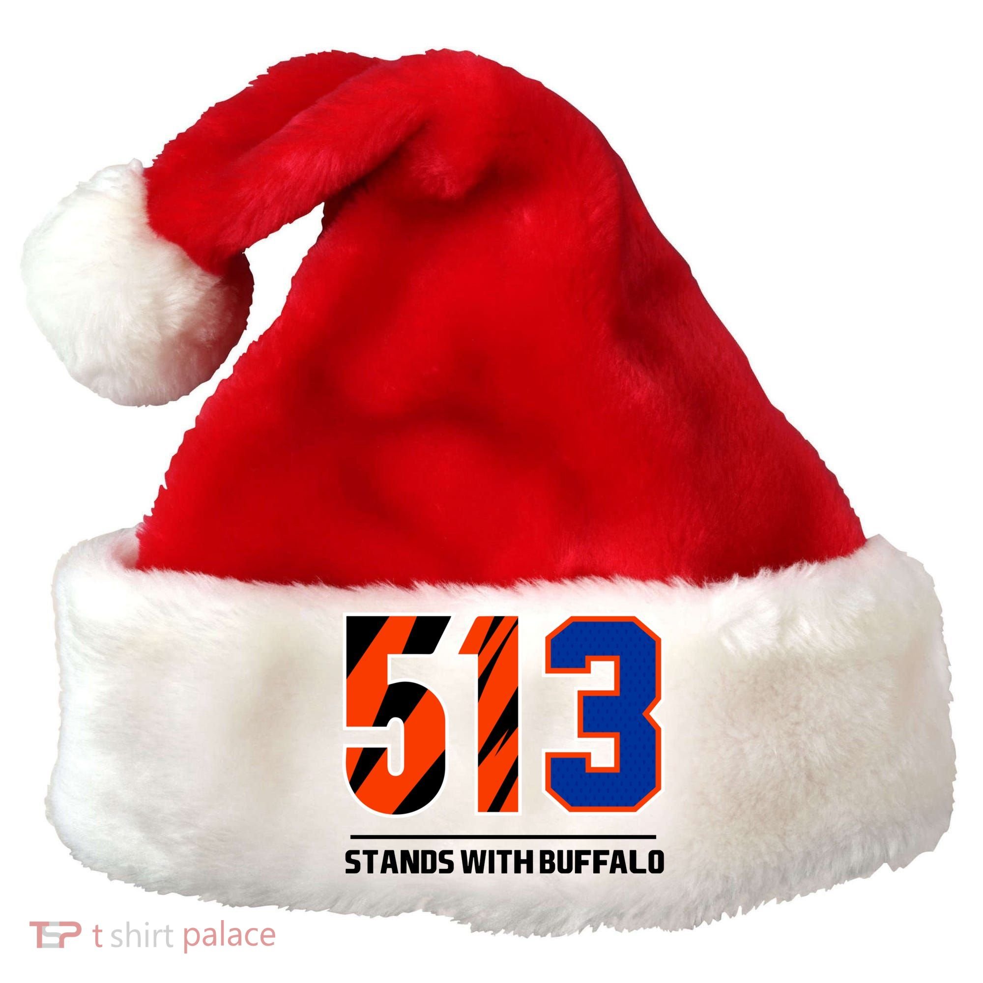 513 Stands With Buffalo Santa Hat