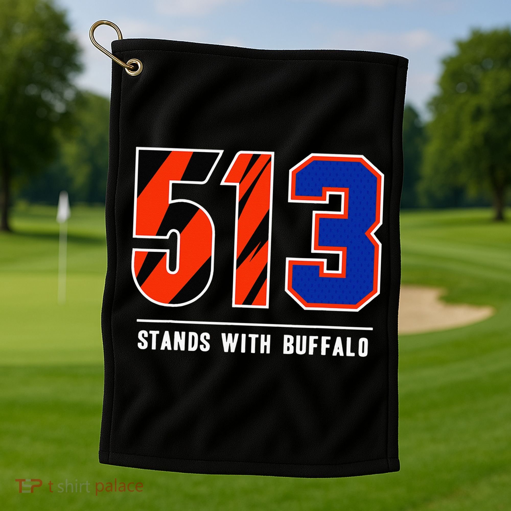 513 Stands With Buffalo Gift Golf Towel