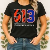 513 Stands With Buffalo Gift Women's T-Shirt thumb 2