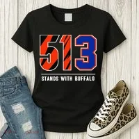 513 Stands With Buffalo Gift Women's T-Shirt thumb 3