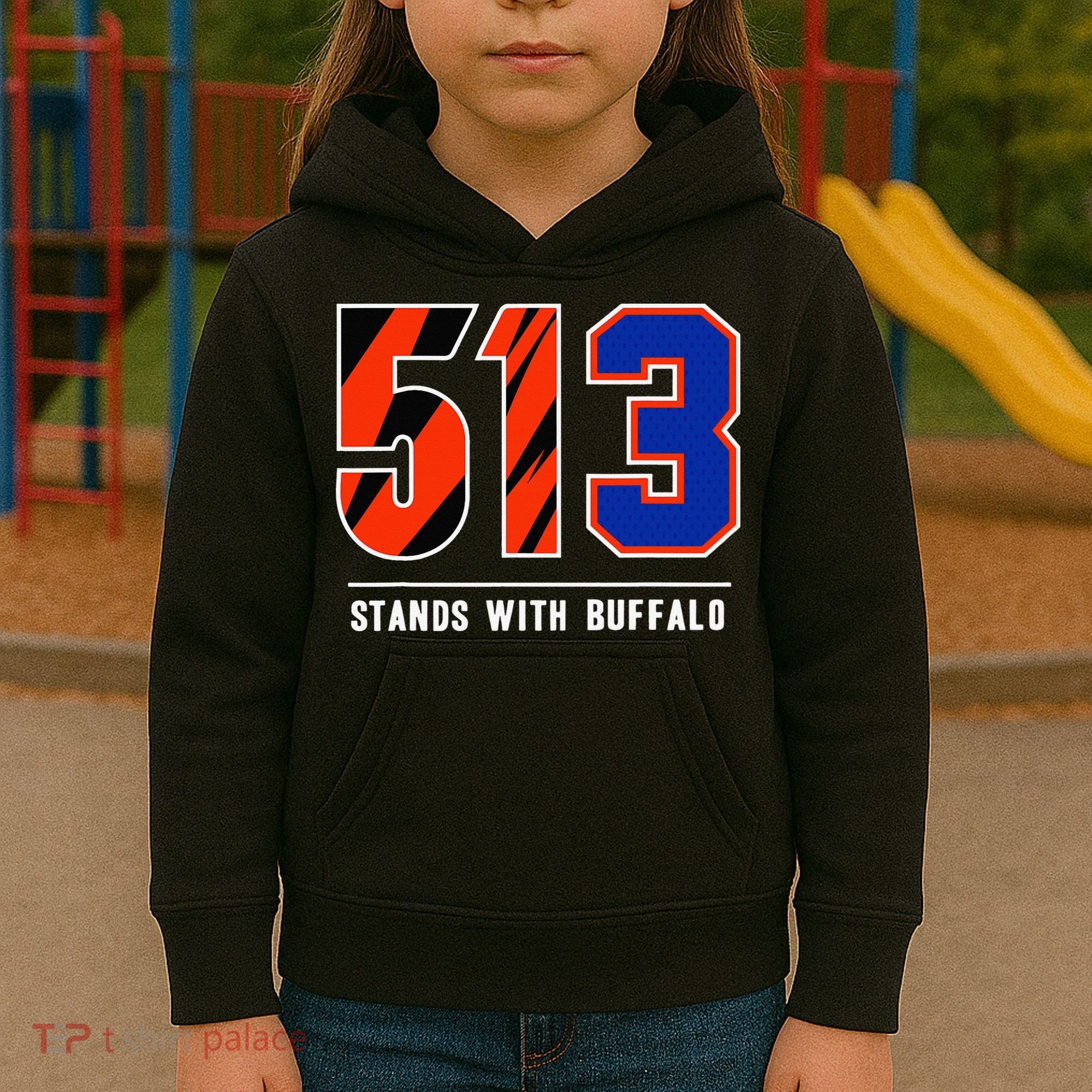 513 Stands With Buffalo Gift Kids Hoodie