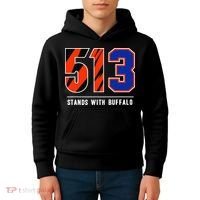 513 Stands With Buffalo Gift Kids Hoodie thumb 4