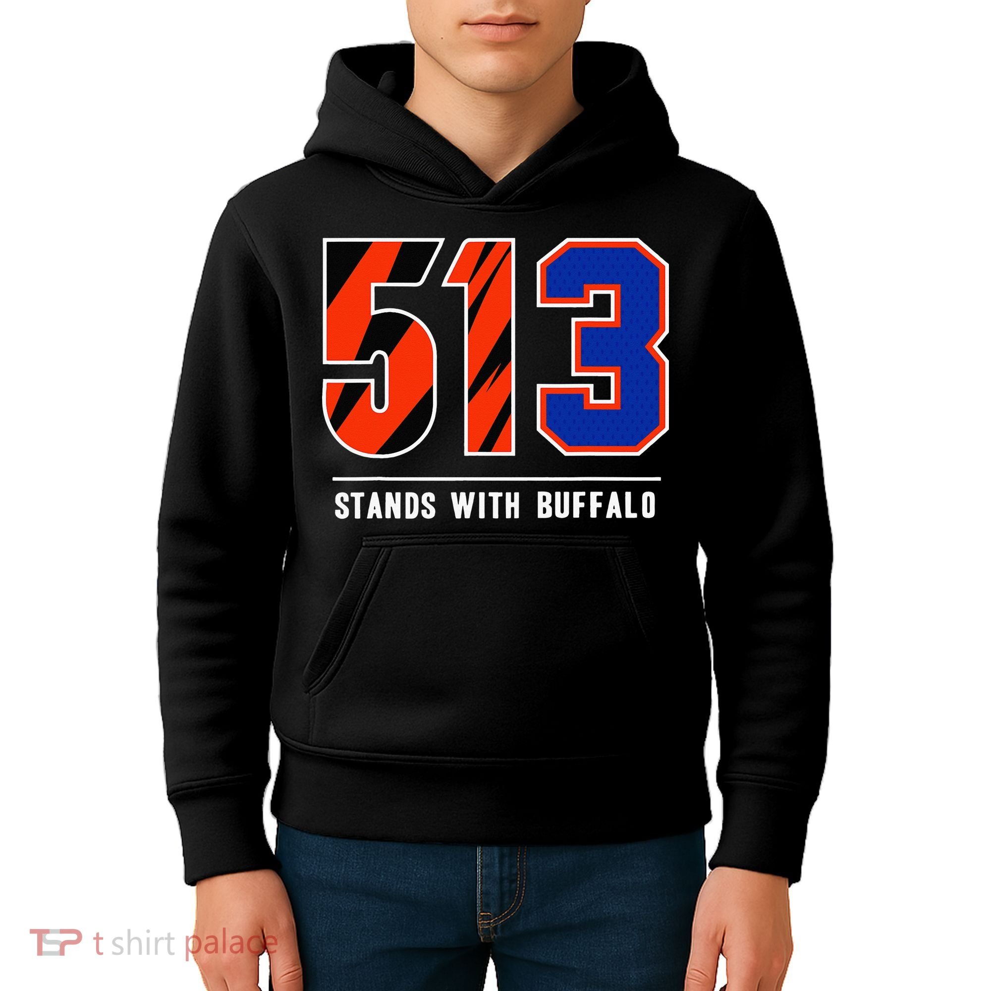 513 Stands With Buffalo Gift Kids Hoodie
