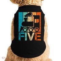 5th Train Birthday 5 Year Old 5yr Boys Girls Birthday Train Doggie Tank thumb 0