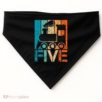 5th Train Birthday 5 Year Old 5yr Boys Girls Birthday Train USA-Made Doggie Bandana thumb 0