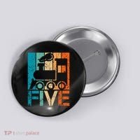 5th Train Birthday 5 Year Old 5yr Boys Girls Birthday Train Button thumb 0