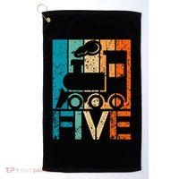 5th Train Birthday 5 Year Old 5yr Boys Girls Birthday Train Golf Towel thumb 0