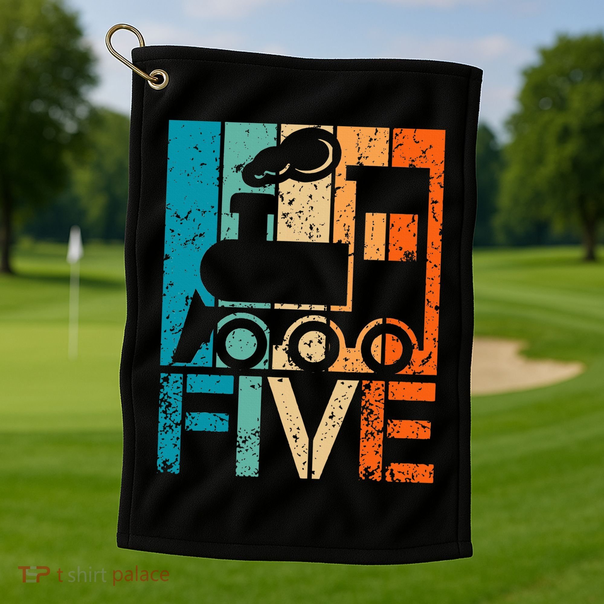 5th Train Birthday 5 Year Old 5yr Boys Girls Birthday Train Golf Towel