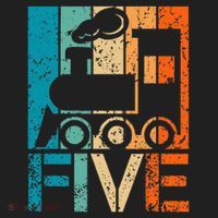 5th Train Birthday 5 Year Old 5yr Boys Girls Birthday Train Golf Towel thumb 3
