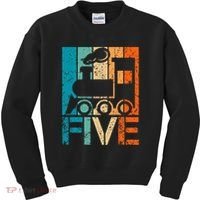 5th Train Birthday 5 Year Old 5yr Boys Girls Birthday Train Kids Sweatshirt thumb 0